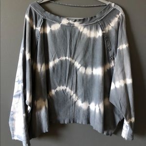 Free People white/blue sweater